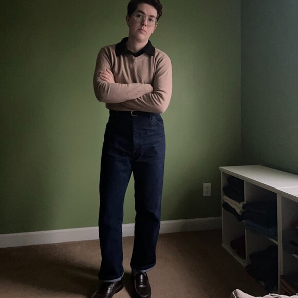 Used Good Condition Old Navy oatmeal size S v neck sweater cotton cashmere blend - Picture 5 of 5